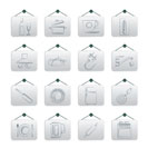 kitchen objects and accessories icons- vector icon set