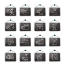 Household Gas Appliances icons - vector icon set