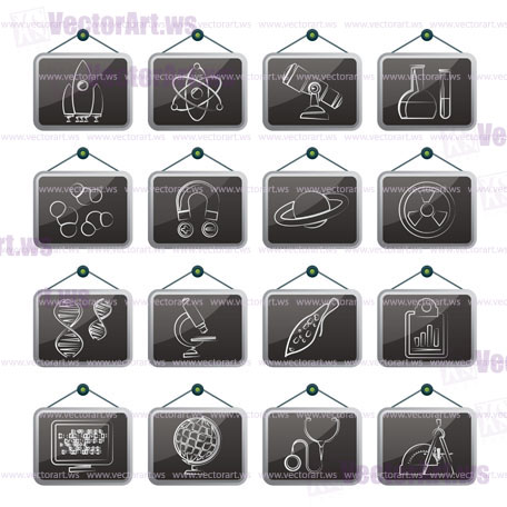 Science, Research and Education Icons - Vector Icon set