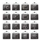 Photography equipment icons - vector icon set