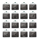 Music and audio equipment icons - vector icon set