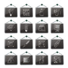 Electrical devices and equipment icons - vector icon set