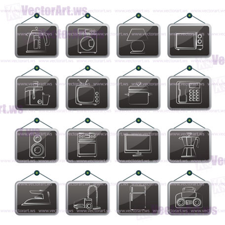 home equipment icons - vector icon set