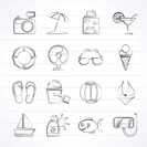Summer and beach icons - vector icon set