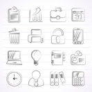 Business and office icons - vector icon set