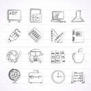 School and education icons - vector icon set