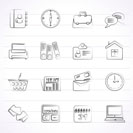 Business and office icons - vector icon set