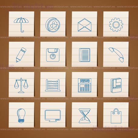 Business and Office internet Icons - Vector icon Set