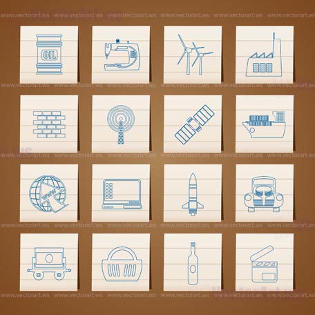 Business and industry icons- vector icon set