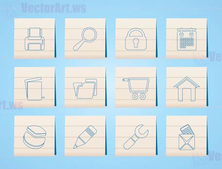 website, internet and computer icons - vector icon set