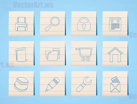 website, internet and computer icons - vector icon set