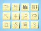 Simple Real Estate icons - Vector Icon Set
