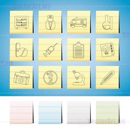 Medical and healthcare Icons Vector Icon Set