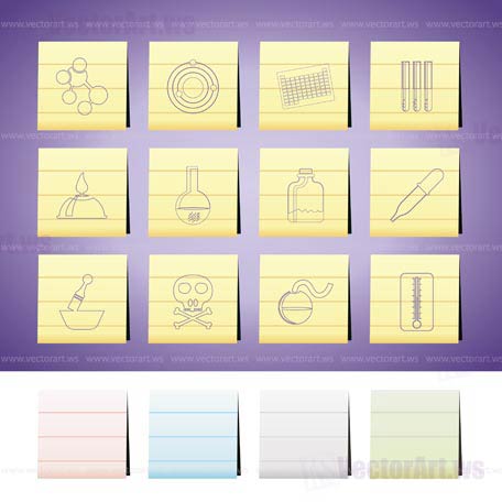 Chemistry industry icons - vector icon set