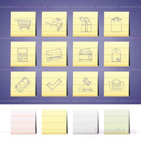 Online shop icons - vector  icon set