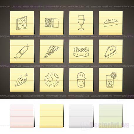 Shop, food and drink icons 2 - vector icon set