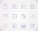 Mobile Phone, Computer and Internet Icons - Vector Icon Set