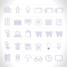 Business and office icons - vector icon set