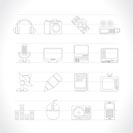 Media equipment icons - vector icon set