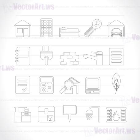 Real Estate and building icons - Vector Icon Set