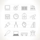 School and education icons - vector icon set