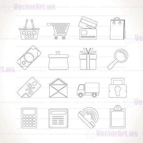 Online shop icons - vector icon set