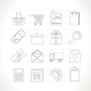 Online shop icons - vector icon set