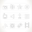 Entertainment  and media Icons - Vector Icon Set