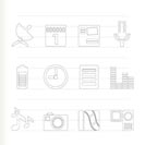 Mobile phone performance icons - vector icon set