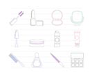 cosmetic and make up icons - vector icon set