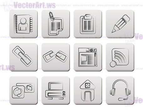 internet and website icons - vector icon set