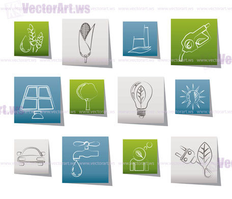 Ecology, environment and nature icons - vector illustration