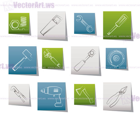 different kind of tools icons - vector icon set