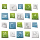 Office tools Icons - vector icon set 3