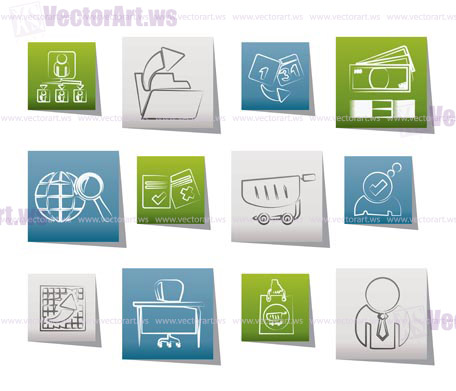 Business,  Management and office icons - vector icon set