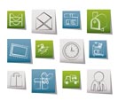 Post, correspondence and Office Icons - vector icon set