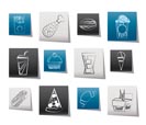 fast food and drink icons - vector icon set