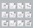 Smoking and cigarette icons - vector icon set