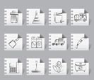 Cleaning Industry and environment Icons - vector icon set