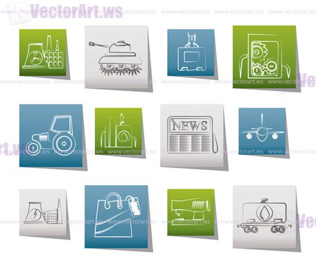 Business and industry icons - vector icon set