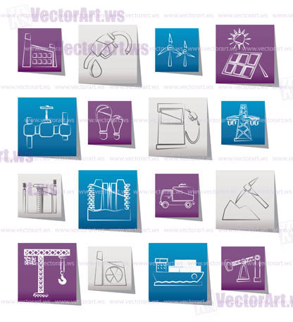 Business and industry icons - vector icon set