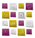 Computer Items and Accessories icons - vector icon set