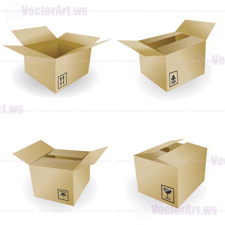 shipping box vector illustration