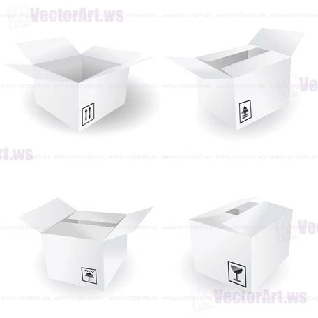 Box Icon and Signs icons - vector icon set