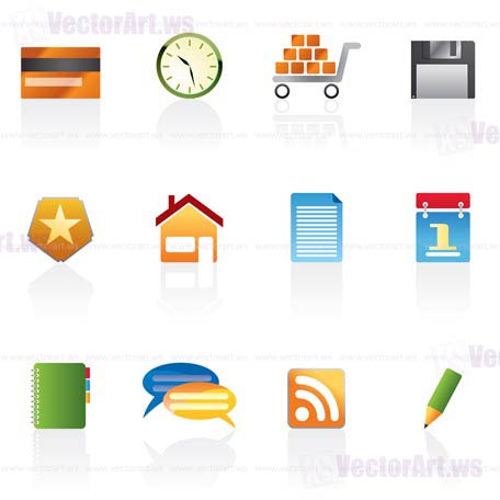 internet and website icons - vector icon set