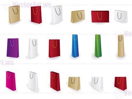 different kind of Shopping bag icons - vector icon set