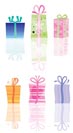 abstract present and gift icons - vector icon set