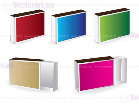 different kind of box matches - vector illustration
