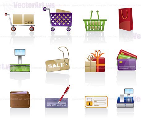 Online Shop icons - vector icon set