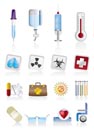 collection of  medical themed icons and warning-signs - vector icon set